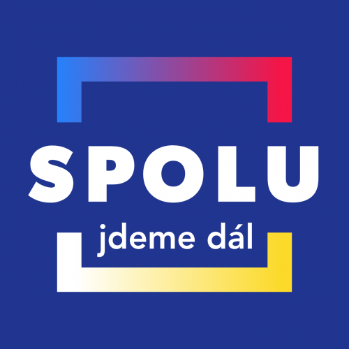 logo_SPOLUjdemedal_modre pozadi